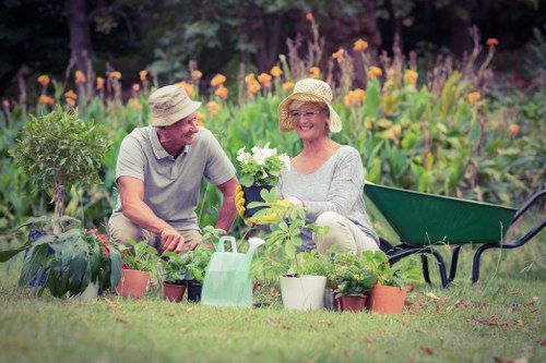 Gardener preparing accessibility statement materials for Brockley garden services
